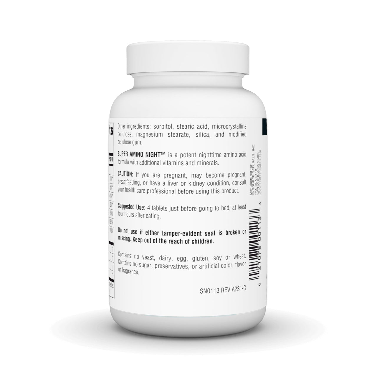 Source Naturals Super Amino Night - Advanced Amino Acid Formula* - 120 Tablets