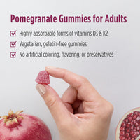 Thumbnail for Nordic Naturals Vitamin D3 + K2 Gummies, Pomegranate - 60 Gummies - 1000 IU Vitamin D3 + 45 mcg K2 - Great Taste - Bone Health, Promotes Healthy Muscle Function - Non-GMO - 60 Servings