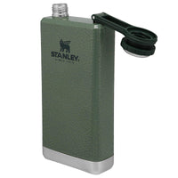 Thumbnail for Stanley Adventure Pre-Party Flask 8 oz | Leakproof Hip Flask | Hinge Connected Never Lose Cap | Insulated Stainless Steel Liquor Container | BPA-Free | Hammertone Green