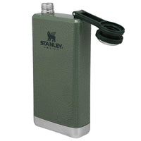 Thumbnail for Stanley Adventure Pre-Party Flask 8 oz | Leakproof Hip Flask | Hinge Connected Never Lose Cap | Insulated Stainless Steel Liquor Container | BPA-Free | Hammertone Green