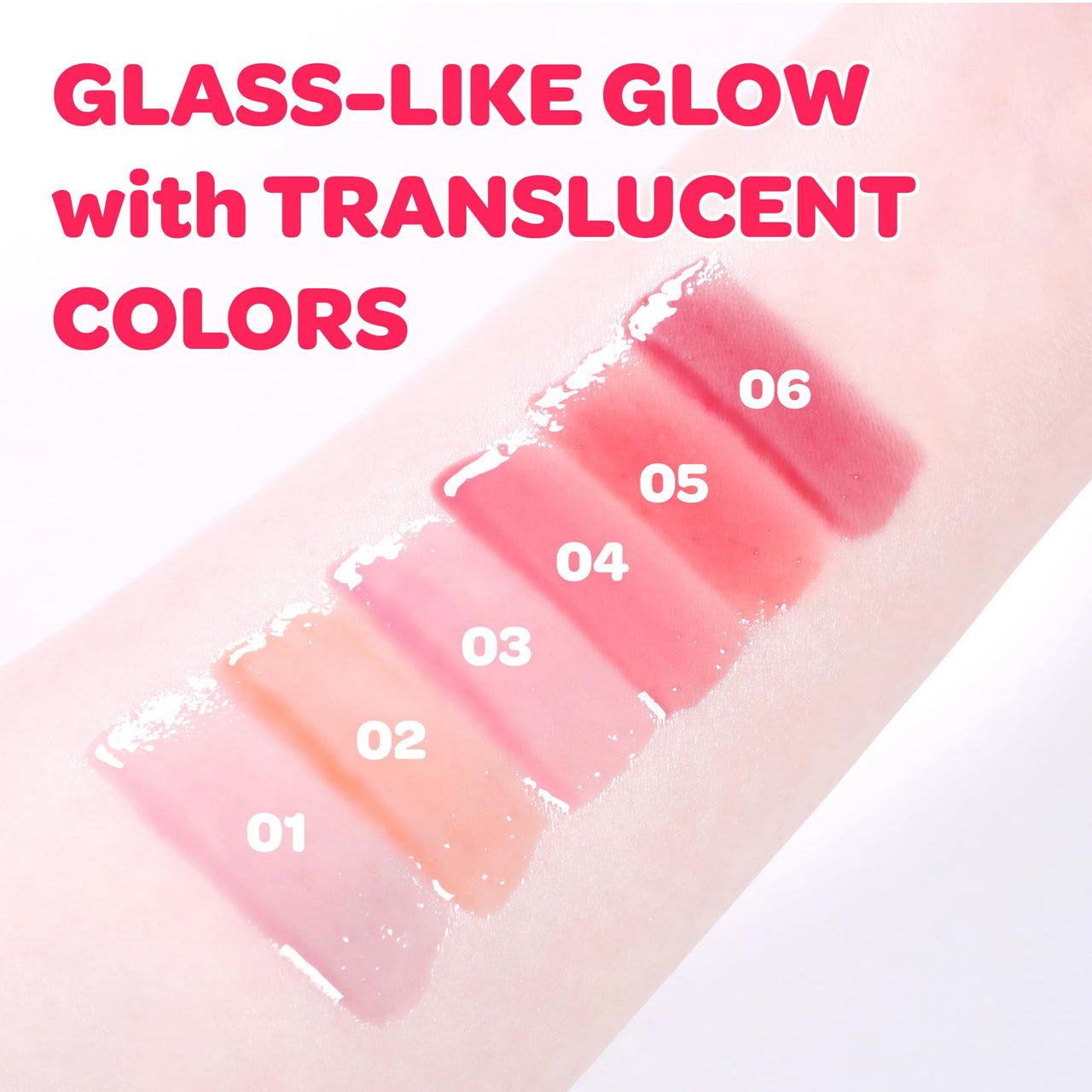 COLORGRAM FRUITY GLASS GLOSS 03 GIGGLE STRAWBERRY | Non-Sticky Glossy Lip Tint with Glass-Like Shine | Long-Lasting Hydrating Lip Gloss for Smooth & Plump Lips