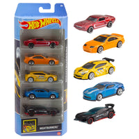 Thumbnail for Hot Wheels 1:64 Scale Die-Cast Toy Cars 5-Pack, Set of 5 Toy Race Cars, Hot Rods, Character Cars, Rescue or Pick-Up Trucks (Styles May Vary)