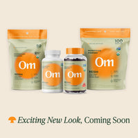 Thumbnail for OM MUSHROOM SUPERFOOD Reishi Mushroom Capsules Superfood Supplement, 90 Count, 30 Days, Organic Adaptogen for Stress Relief and Immune Health