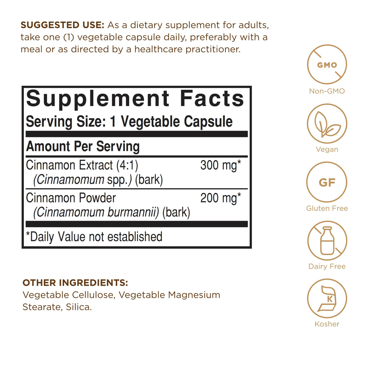 Solgar - FP Cinnamon Vegetable Capsules 100 Count