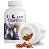 Thumbnail for Bronson CLA 3000 Extra High Potency Supports Healthy Weight Management Lean Muscle Mass Non-Stimulating Conjugated Linoleic Acid 300 Softgels