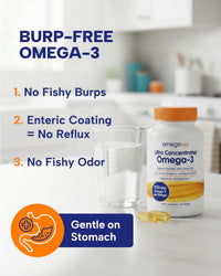 Thumbnail for OmegaVia Ultra Concentrated Omega 3 Fish Oil Burpless, 60 Softgels, Triple Strength Omega 3 Fish Oil Supplements, 1135 mg Pure Omega3, No Fishy Burps, High EPA DHA DPA, IFOS 5-Star