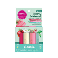 Thumbnail for eos 100% Natural & Organic Lip Balm Sticks- Strawberry Sorbet, Vanilla Bean, Sweet Mint & Pomegranate Raspberry, Lip Care Products, 0.14 oz, 4-Pack