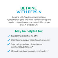 Thumbnail for Rootcology by Dr. Izabella Wentz | Betaine with Pepsin | 750mg Betaine HCl with 50mg Pepsin for Digestion Support | 120 Capsules