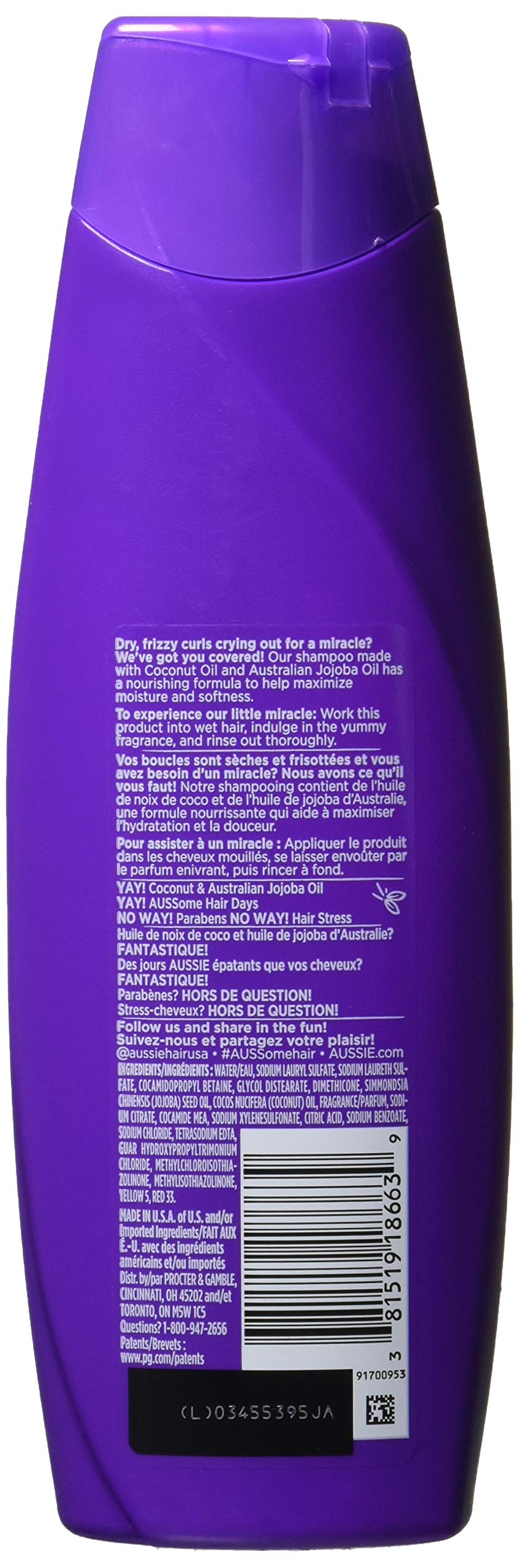 Aussie Miracle Curls Shampoo, 12.1 Ounce (Pack of 6)