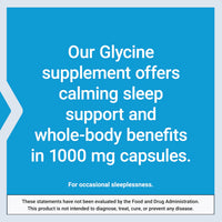 Thumbnail for Life Extension Glycine, 1000 mg, Amino Acid That Promotes Healthy Sleep, Gluten-Free, Non-GMO, Vegetarian, 100 Capsules
