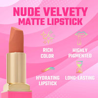 Thumbnail for Juvia's Place The Nude Velvety Matte Lipstick In Vogue - Long-lasting Lipstick, Rich-Color Lip Makeup, Creamy with Matte Finish, Beauty & Lip Products
