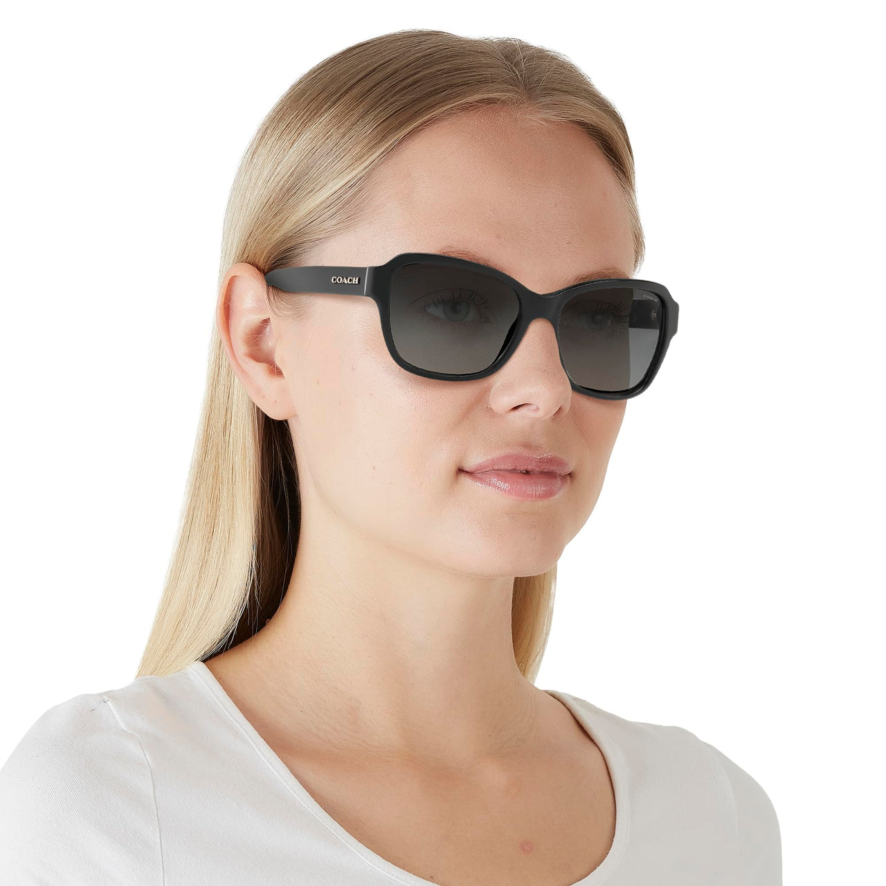 Coach Sunglasses HC 8232 551011 L1010 Black Dark Grey Gradient