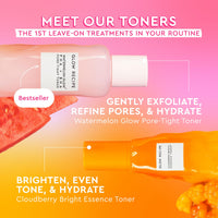 Thumbnail for Glow Recipe Travel Size Cloudberry Brightening Toner + Essence Skincare-CoQ10 Face Toner to Strengthen Skin Barrier+Hydrating Rice Water, Vitamin C, E & 5% Glycerin to Soften & Even Skin Tone (30 ml)