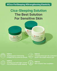Thumbnail for SNP CICA Panthenol Moisturizing Cream | Overnight Face Cream | Soothing, Moisturizing, and Hydrating Facial Mask with Hyaluronic Acid | Korean Skin Care Overnight Moisturizer | 3.38 Fl Oz