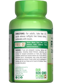 Thumbnail for Nature's Truth Fish Oil Omega 3 Supplement | 2000mg | 60 Softgels | EPA & DHA | Lemon Flavor | Non-GMO and Gluten Free