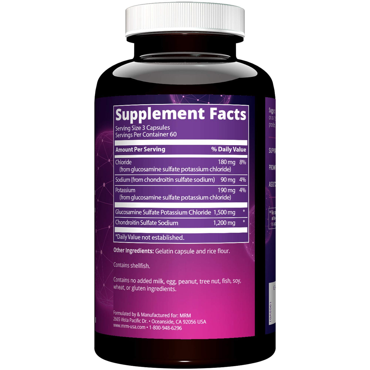 MRM Nutrition Glucosamine 1500mg & Chondroitin Sulfate 1200mg-For Women and Men-Joint Support Supplement for Cartilage Health, Mobility, Connective Tissue, & Nutrition, Gluten-Free - 60 Servings