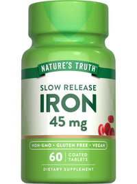 Thumbnail for Nature's Truth Iron Supplement | 45 mg | 60 Pills | Ferrous Sulfate | Non-GMO & Gluten Free Vitamin for Men and Women