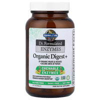 Thumbnail for Garden of Life Digestive Enzymes with Papain, Bromelain and Lipase for Nutrient Absorption and Digestion Support, Tropical Fruit Flavor, Dietary Supplement, Certified Vegan, 90 Chewables