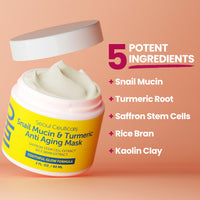 Thumbnail for SeoulCeuticals Korean Face Mask Skin Care - Snail Mucin Turmeric Mask for Face – Cruelty Free K Beauty Anti Aging Face Mask for Healthy, Youthful Glow 2oz