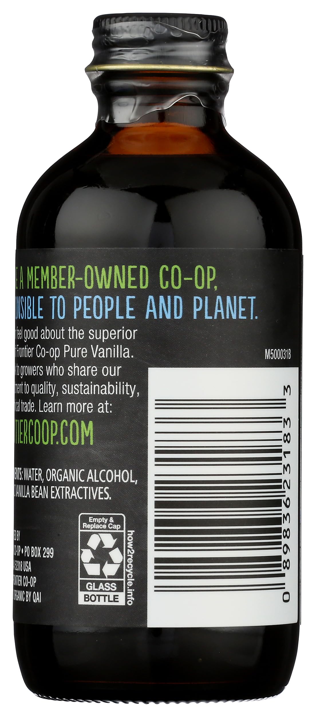 Frontier Co-op Organic Pure Vanilla Extract, 4 fl oz - For Coffee, Syrups, and Baking