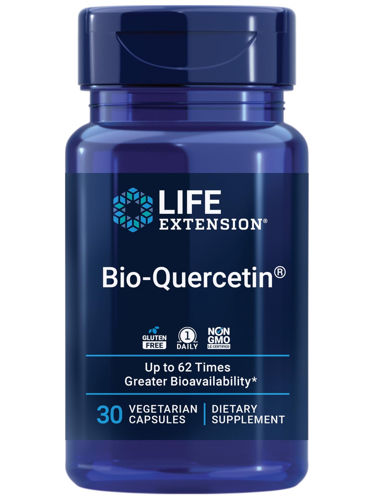 Life Extension Bio-Quercetin, Immune Health Supplement, Heart Health Support, Gluten Free, Non-GMO, Vegetarian, 30 Capsules
