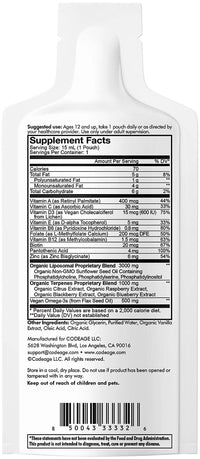 Thumbnail for Codeage Multivitamins For Teens, Liquid Vitamin C for Teenagers, Vitamin A B6 B12 D3 E For Kids, Biotin Zinc Omega-3 Folate, Liposomal Vitamins Supplement, One Daily Sachet, Vegan, Non-GMO, 30 Pouches