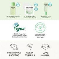 Thumbnail for Torriden BALANCEFUL Cica Trial Kit, 5D Cica Infused Daily Skincare Kit - 4 Step Regimen with Cleansing Gel, Toner Pad, Serum, and Cream | Korean Skin Care Set
