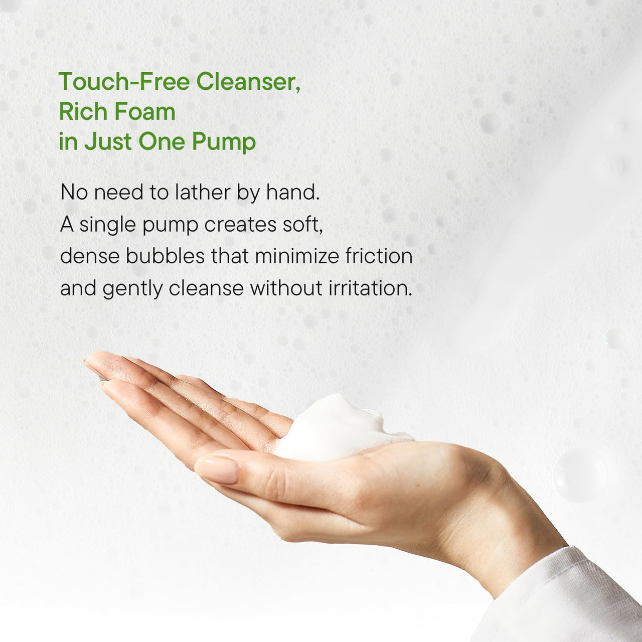 IUNIK Centella Bubble Foaming Vegan Facial Cleanser - 69% Centella Asiatica Extract, Soothing, Moisturizing, Exfoliating, Removes Pore Blackheads, Whiteheads, 5.07 Fl Oz