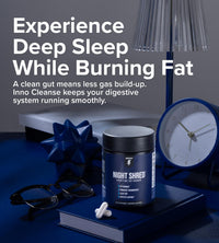 Thumbnail for InnoSupps Night Shred Fat Burner and Natural Sleep Support | Ashwaganda, 5-HTP, CLA, Melatonin | Appetite Suppressant | Weight Loss Support Nighttime Fat Burning (60 Vegetarian Capsules)