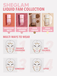 Thumbnail for Sheglam Color Bloom Liquid Blush Makeup for Cheeks Matte Finish - Swipe Right