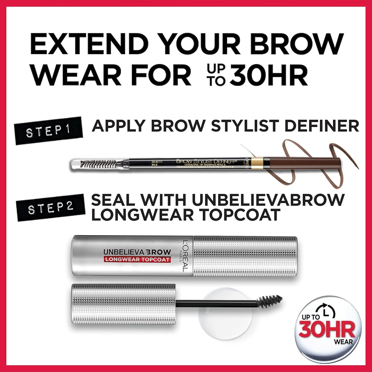 L'Oreal Brow Stylist Definer Waterproof Eyebrow Pencil, Light Brunette 0.003 Ounce (1 Count)