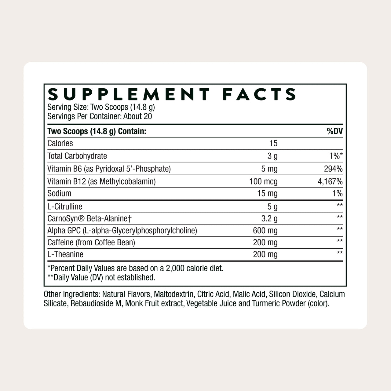 THORNE - Advanced Pre-Workout - Pre-Workout Powder Supplement with Amino Acids, Naturally Derived Caffeine, Alpha GPC & Beta-Alanine - Rainbow Sherbet - NSF Certified for Sport - 20 Servings