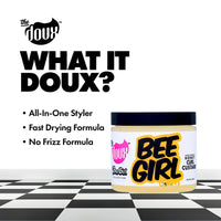Thumbnail for The Doux Curl Cream for Curly Hair with Honey, Aloe & Keratin – Curl Defining Custard for Frizz Control, Moisture & Shine Bee Girl Honey Custard for Natural Hair