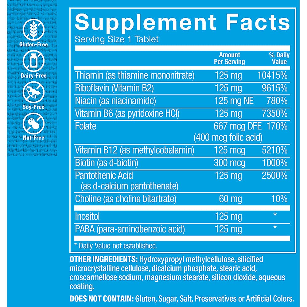 The Vitamin Shoppe Vitamin B-Complex - Energy Metabolism & Nervous System Support, Complete B Vitamins (300 Tablets)
