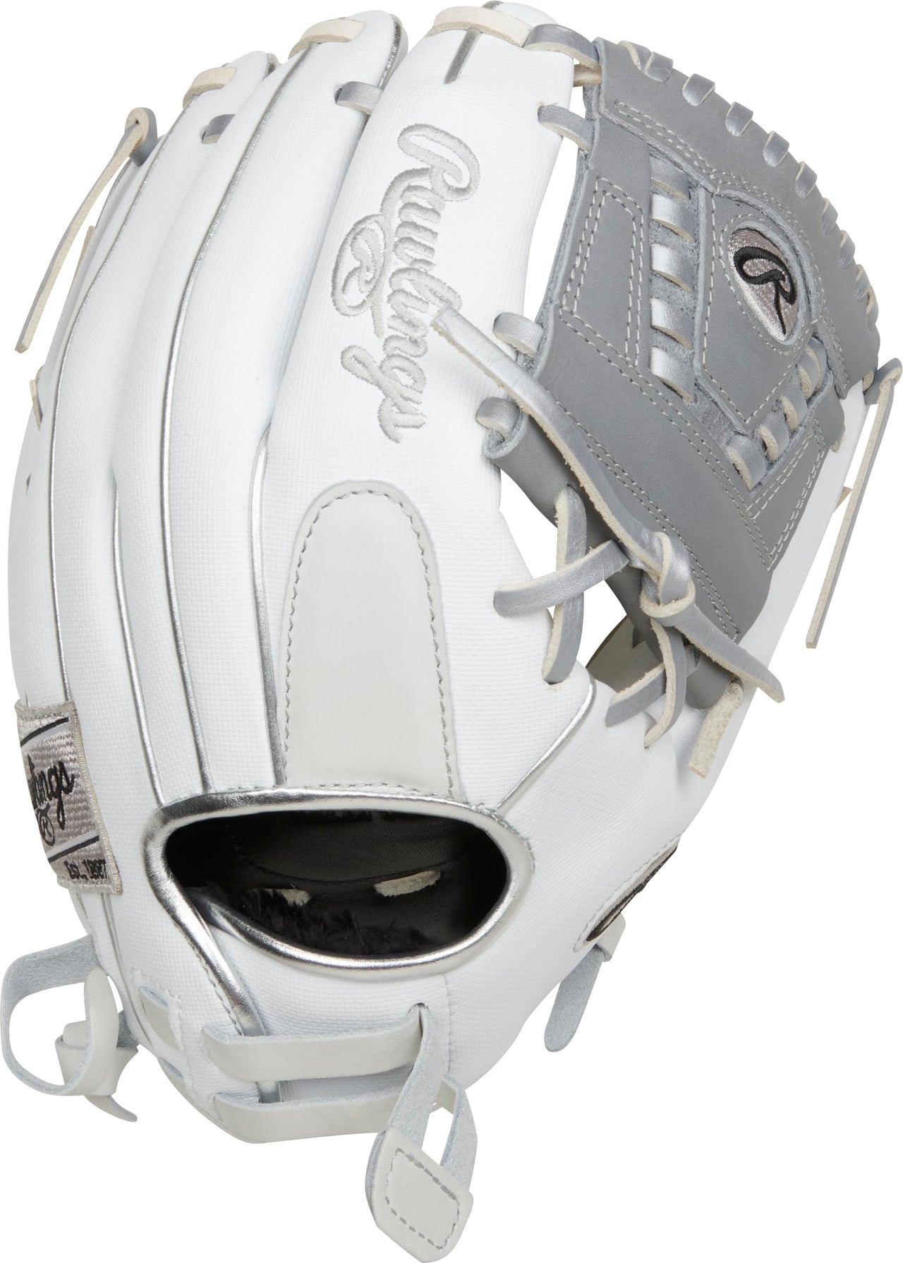 Rawlings | LIBERTY ADVANCED Fastpitch Softball Glove | Right Hand Throw | 12" - Laced One-Piece Web | White/White Speedshell