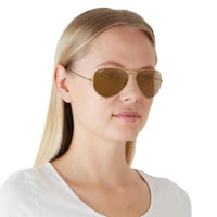 Thumbnail for Ray-Ban RB3025 Classic Aviator Sunglasses, Gold/Brown Polarized, 58 mm