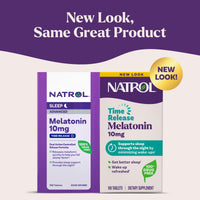 Thumbnail for Natrol Melatonin 10mg Time Release Tablets, Sleep Dietary Supplement for Restful Sleep, 100 Melatonin Time Release Tablets, 100 Servings