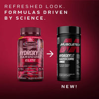 Thumbnail for Hydroxycut Hardcore Elite - 100 Rapid-Release Thermo Caps - Energy & Focus - for Men & Women - 50 Servings