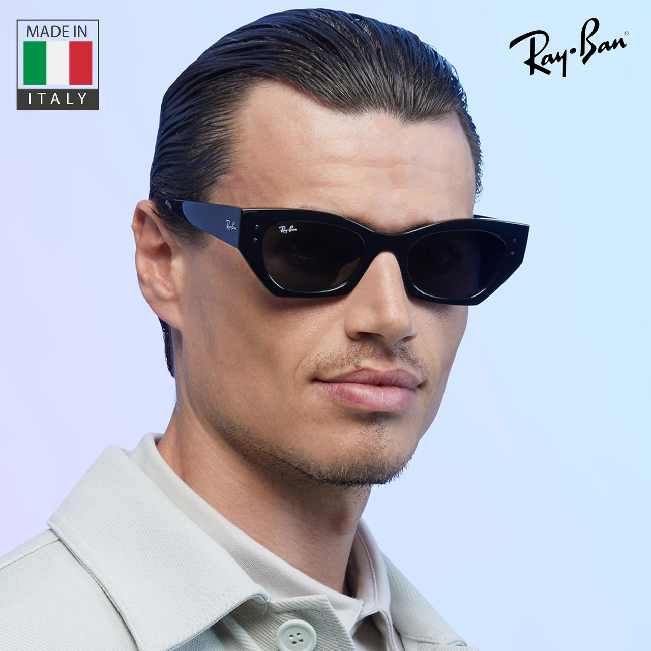 Ray-Ban RB4430 ZENA BIO-BASED Square-Round Shaped Non-Polarized Sunglasses for Men & Women – Includes Official RAYBAN Eyewear Kit – Ideal Formal & Casual Wear Sunglasses – Dark Grey Lens