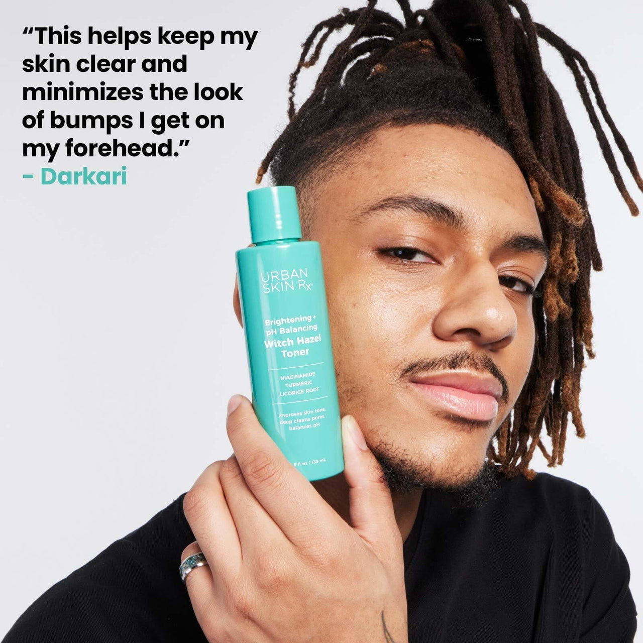 Urban Skin Rx® Witch Hazel Brightening & pH Balancing Toner, Exfoliated & Clarifies Clogged Pores, Improves The Appearance of Uneven Skin Tone, Reduces Redness & Brightens Dull Complexions, 4.5 Fl Oz