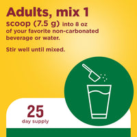 Thumbnail for Nature Made Super Greens Powder with Prebiotic Fiber Drink Mix, Made with 1 Cup Veggies Per Serving, Fiber Supplement + Vitamins and Minerals, 25 Day Supply