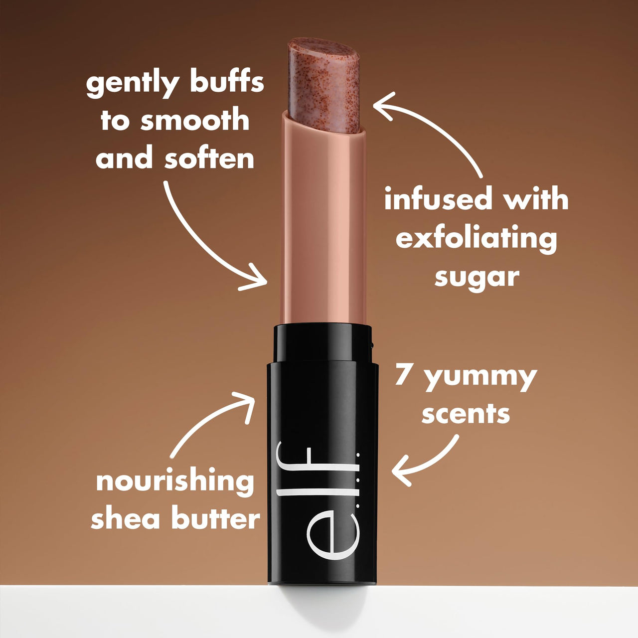 e.l.f. Lip Exfoliator, Moisturizing Scented Lip Scrub For Exfoliating & Smoothing Lips, Infused With Jojoba Oil, Vegan & Cruelty-free, Popcorn