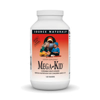 Thumbnail for Source Naturals Mega-Kid Chewable Multi-Vitamin, Serious Nutrition of Children for Children Ages 2-10, Natural Berry Flavors - 120 Wafers