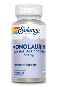 Thumbnail for SOLARAY Monolaurin 500mg from Natural Coconut - Monolaurin Supplement for Powerful Nutritive Support - Lab Verified - 60 Servings, 60 VegCaps