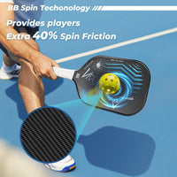 Thumbnail for Pickleball Paddles,USAPA,Carbon Fiber Pickleball Paddle with 16MM Polymer Honeycomb Core Provides Lighter Weight&Higher Grit&Spin,Engineered for Professional Players,BlueBean (Light Blue)