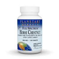 Thumbnail for Planetary Herbals Full Spectrum Horse Chestnut, Supports The Integrity of The Veins and Capillaries*, 500 mg - 120 Tablets