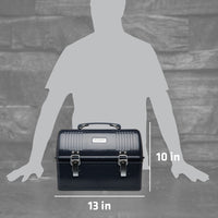 Thumbnail for Stanley Classic Lunch Box 10 qt | Vintage Metal Lunchbox | Durable Meal Container with Handle and Latch | Stores Food, Drinks, Thermos, Water Bottle | Matte Black
