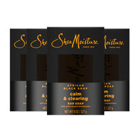 Thumbnail for SheaMoisture Bar soap African Black Soap 4 count Soothe and Clarify Skin Soothing and Clarifying bar soap with 24h shea moisture nutrients for Healthy, Glowing Skin 8 oz