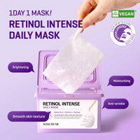 Thumbnail for SOME BY MI Retinol Intense Daily Mask - 30 Sheets, 11.8Oz - Mild Korean Retinol Vegan Face Sheet Mask for Glass Skin Routine - Skin Texture, Elasticity and Aging Sign Care - Korean Skin Care