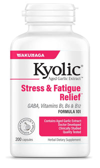 Thumbnail for Kyolic Aged Garlic Extract Formula 101, Stress and Fatigue Relief*, 200 Capsules.